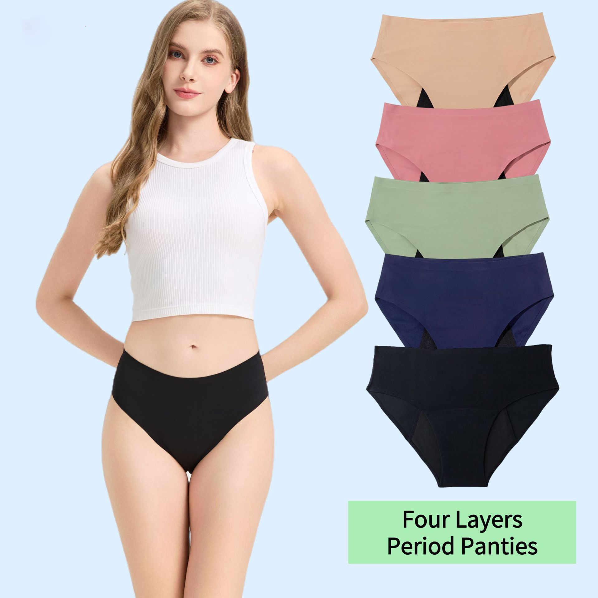 Period Panty Absorbent - Culottes menstruelles pour femmes, capacité d'absorption