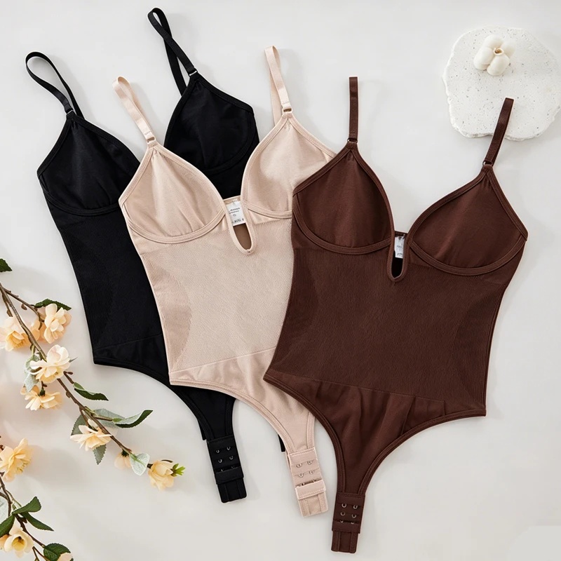 Shapewear Bodysuit Firm - Body gainant dos nu pour femme,